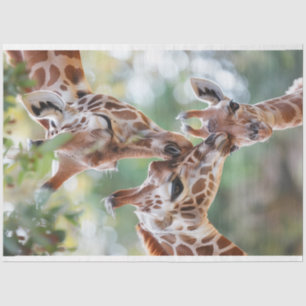 Giraffe Daddy Mama Baby Decoupage  Tissue Paper