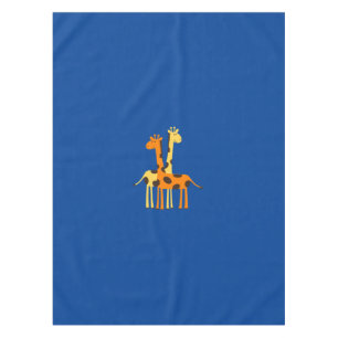 giraffe deep blue tablecloth