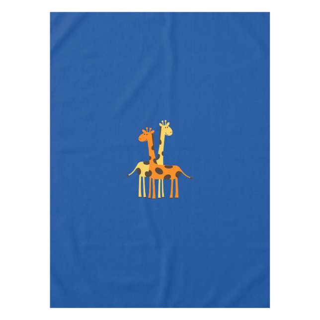 giraffe deep blue tablecloth (Front)