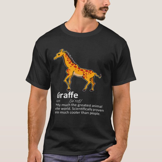 Giraffe Definition  Giraffe T-Shirt (Front)