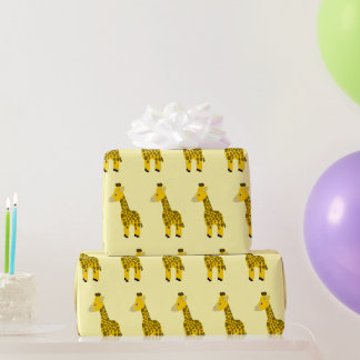 Giraffe Design Any Background Colour Wrapping Paper