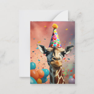 Giraffe design, colourful card