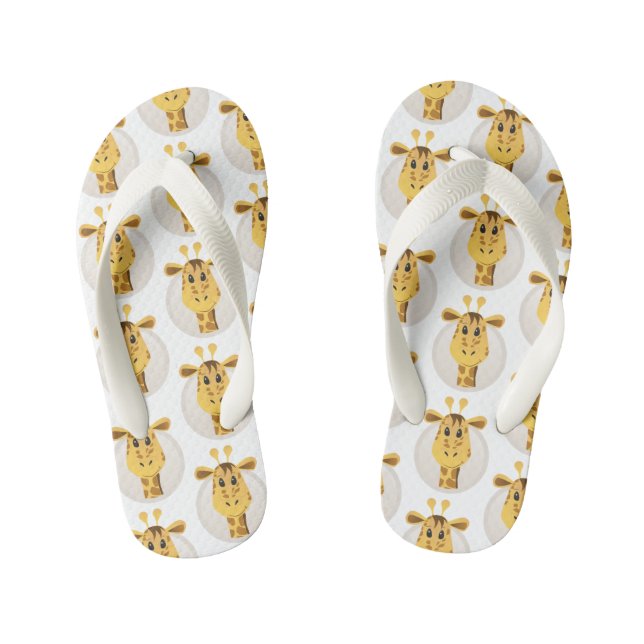 GIRAFFE Design Flip Flops Kids (Footbed)