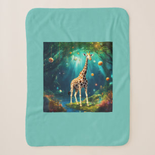 Giraffe Design Sherpa Blanket