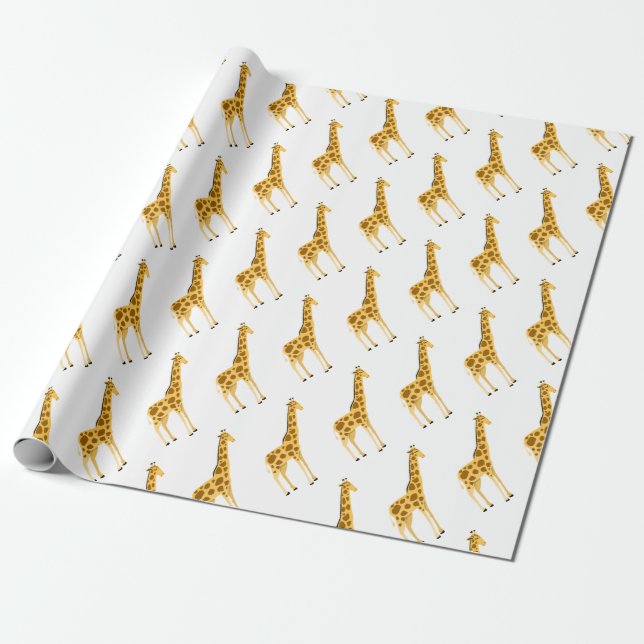Giraffe Design Wrapping Paper (Unrolled)