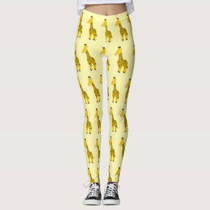 Giraffe Design You Choose Background Colour Leggings