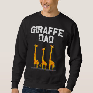 Giraffe Designs For Dad Men Safari Wildlife Animal Sweatshirt