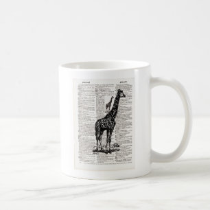 Giraffe Dictionary Art Coffee Mug