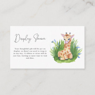 Giraffe - Display shower Enclosure Card