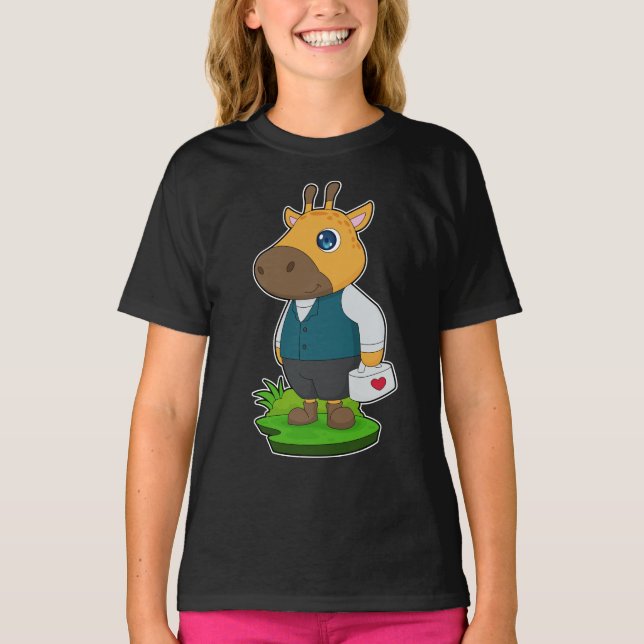 Giraffe Doctor First aid kit T-Shirt (Front)