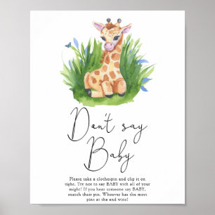 Giraffe - Don't say baby Poster