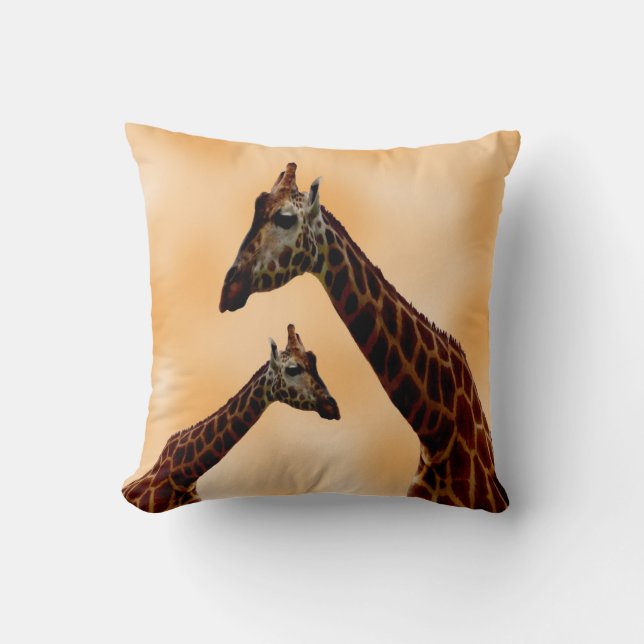 Giraffe Double Trouble,  Throw Cushion (Front)