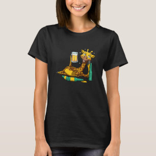 Giraffe drinking Beer T-Shirt