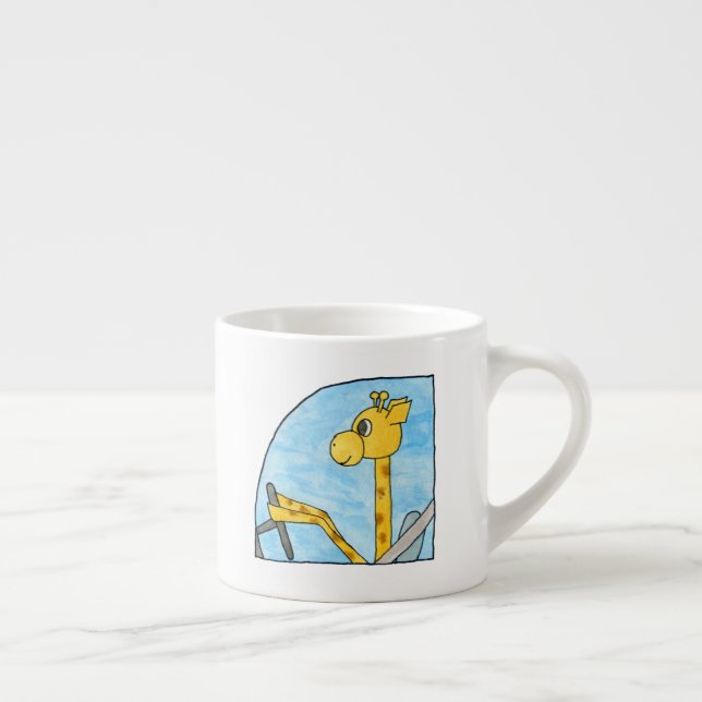 Giraffe Driving a Car. Espresso Cup (Right)