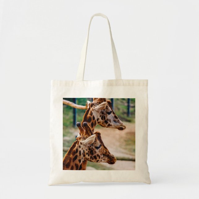 Giraffe Duo Portrait Tote Bag (Front)