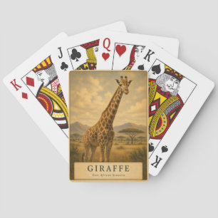 Giraffe East African Savanna VINTAGE Playing Cards