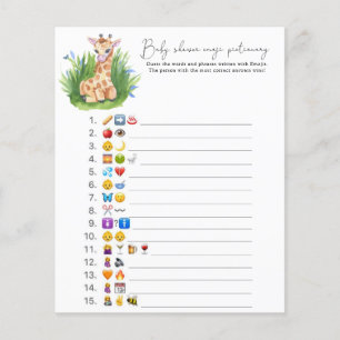 Giraffe - Emoji picture game baby shower