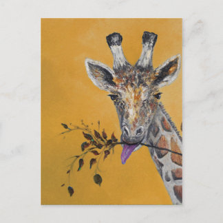 Giraffe Face Painting Postcard