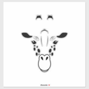 Giraffe Face Silhouette