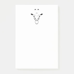 Giraffe Face Silhouette Post-it Notes