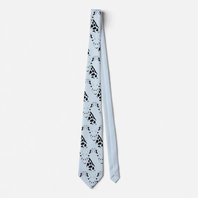 Giraffe Face Silhouette Tie (Front)