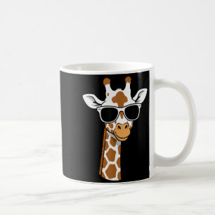 Giraffe Face Sungles Funny Giraffe For Kids Coffee Mug