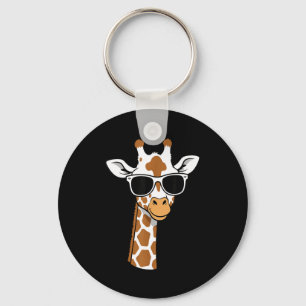 Giraffe Face Sungles Funny Giraffe For Kids Key Ring