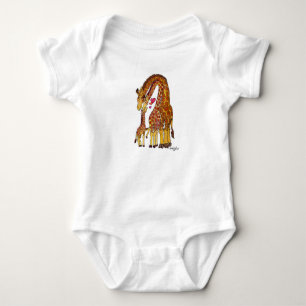 Giraffe Family Baby Bodysuit