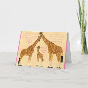 Giraffe Family - Birth Announcement