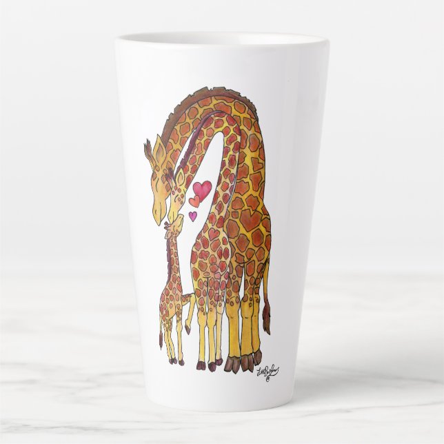 Giraffe Family Latte Mug (Front)