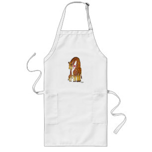 Giraffe Family Long Apron