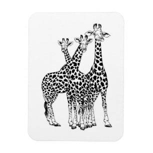 Giraffe family magnet