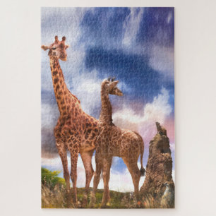 Giraffe Family MOMMY WAS I EVER THAT SMALL? Jigsaw Puzzle