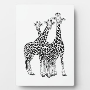 Giraffe family plaque