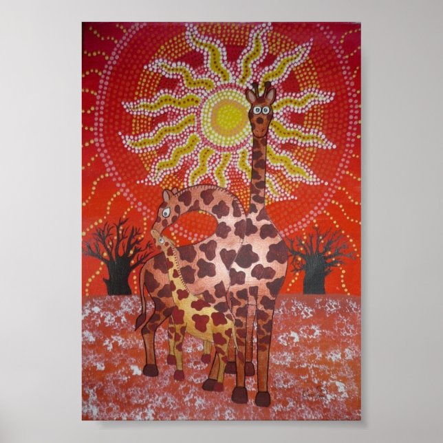 Giraffe Family Poster (Front)