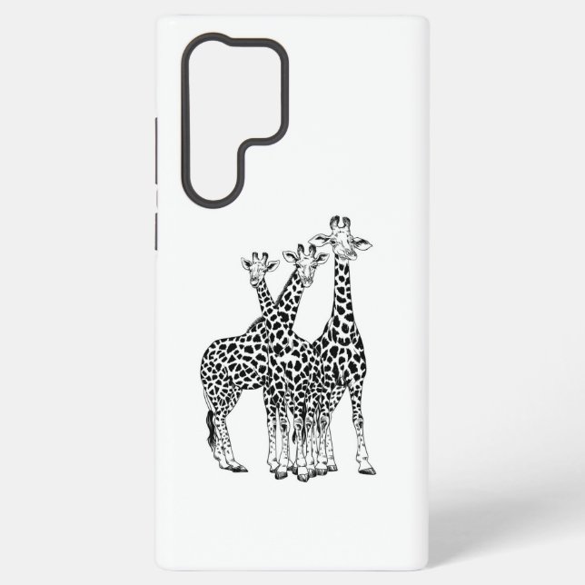 Giraffe family samsung galaxy s22 ultra case (Back)