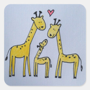 Giraffe Family sticker