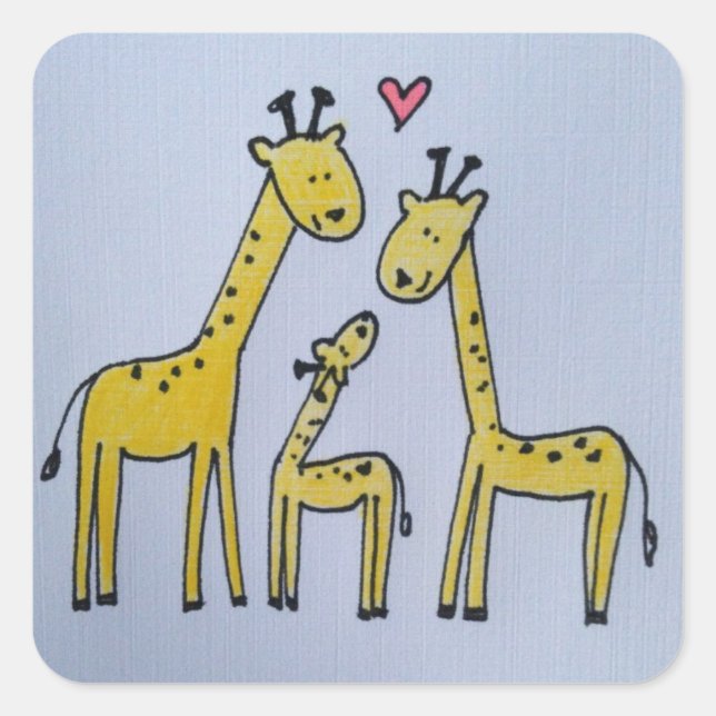Giraffe Family sticker (Front)