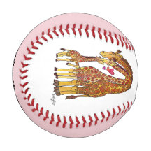Giraffe Family Time Baseball 