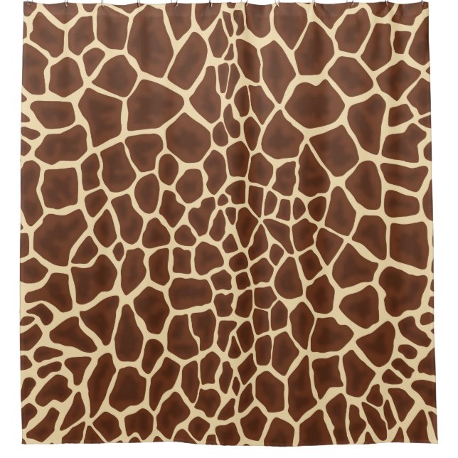 Giraffe Flare Pressure Shower Curtain (Front)