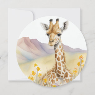 Giraffe Flat Card