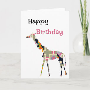 Giraffe Folded Greeting Card