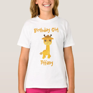 Giraffe for Birthday Girl T-Shirt