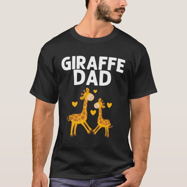 Giraffe For Giraffe Okapi Camelopard Dad T-Shirt (Front)