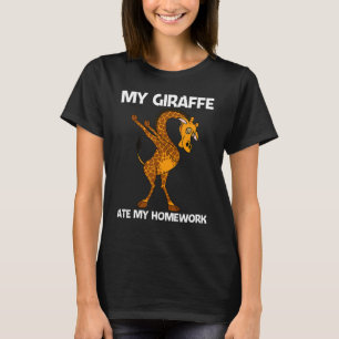 Giraffe For Kids Boys Safari Wild Zoo Animal T-Shirt