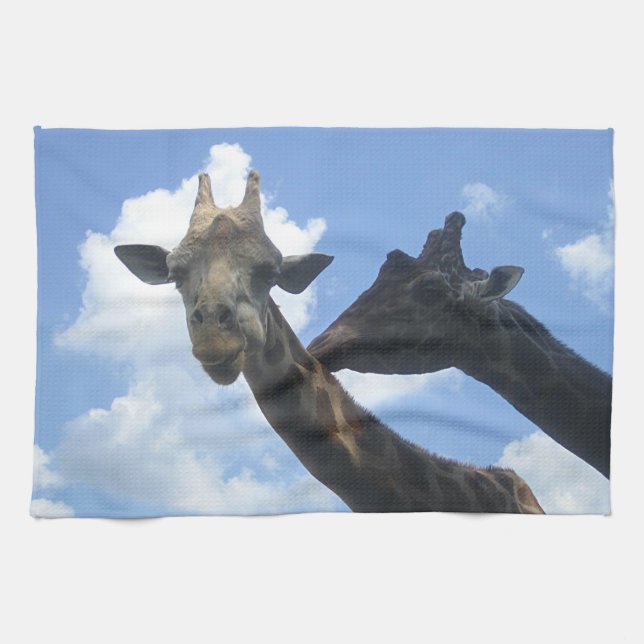 Giraffe Friends Tea Towel (Horizontal)