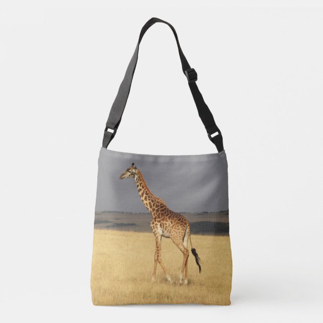 Giraffe full body Africa African Animals Crossbody Bag (Back)