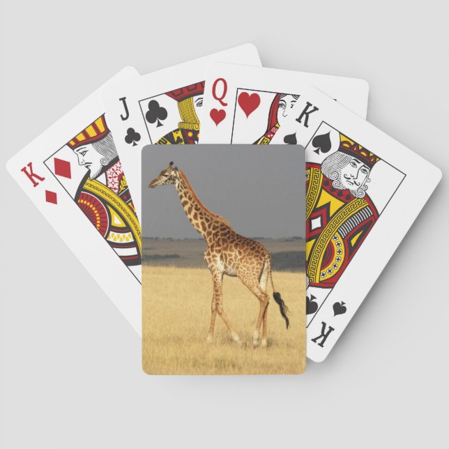 Giraffe full body Africa African Animals Playing Cards (Back)