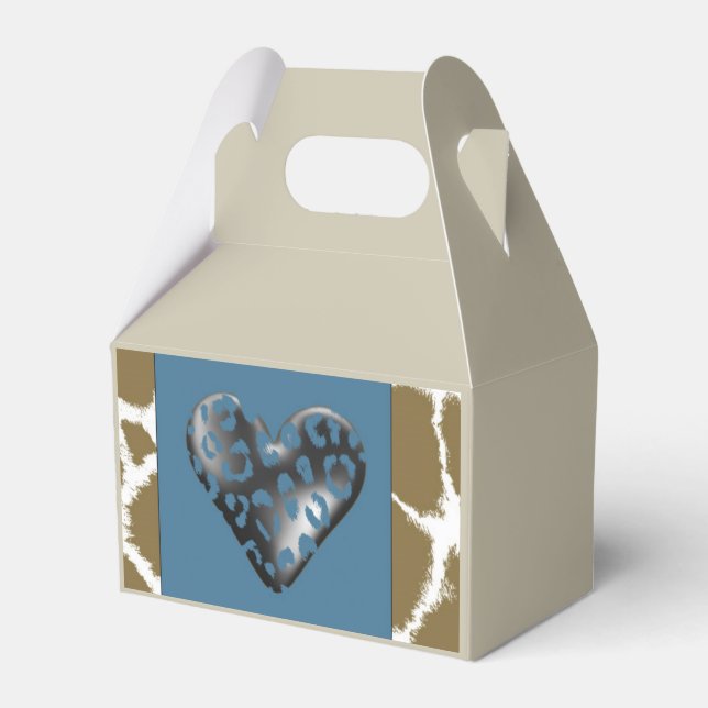 Giraffe Fur Pattern Favour Box (Front Side)