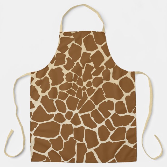 Giraffe Fur Pattern Print  Apron (Front)